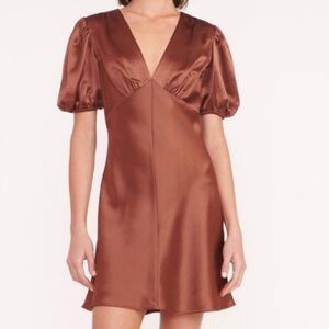 Staud Mini Milla Dress - Clove (NWT)